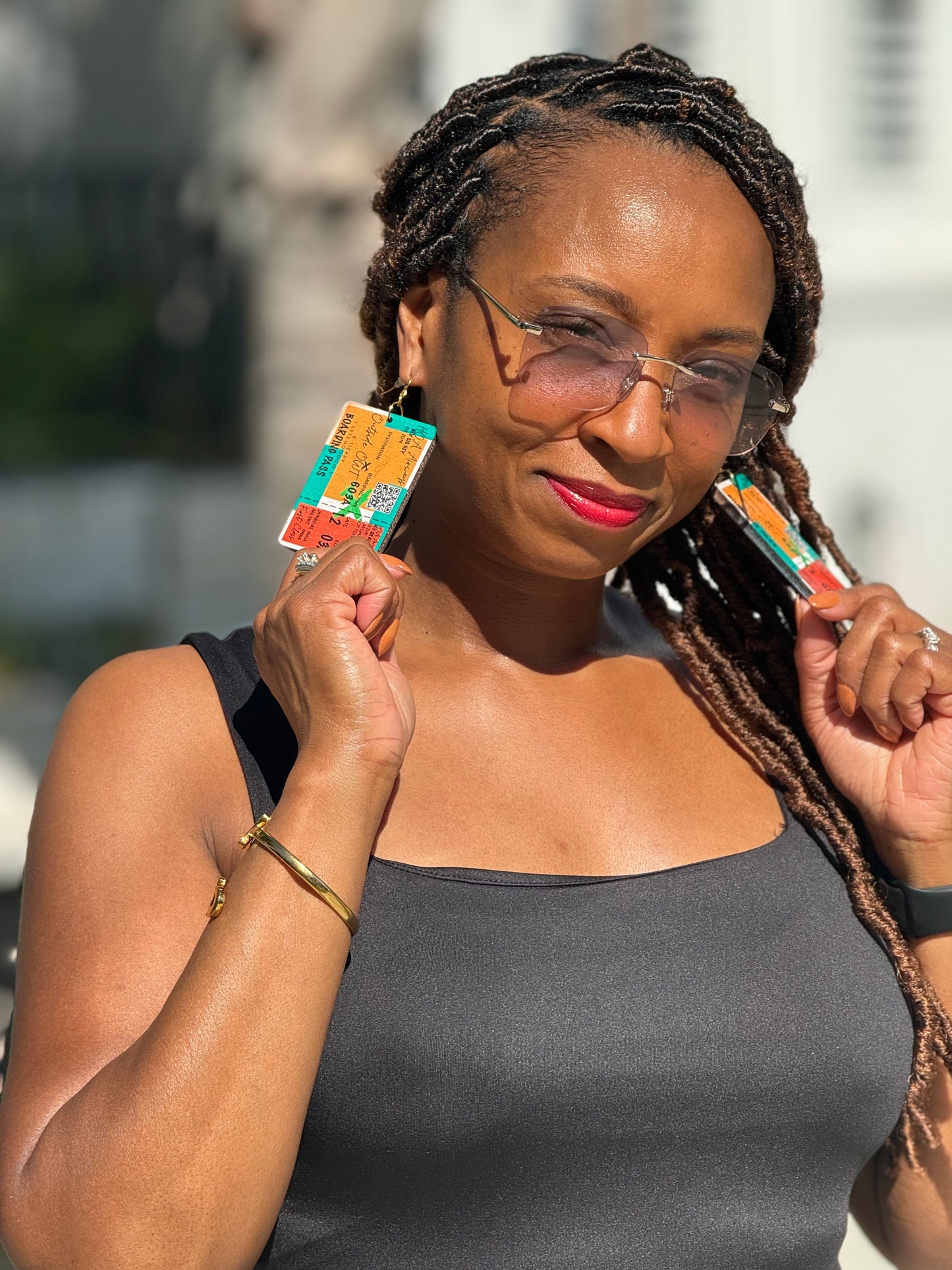 Boarding Pass earrings
