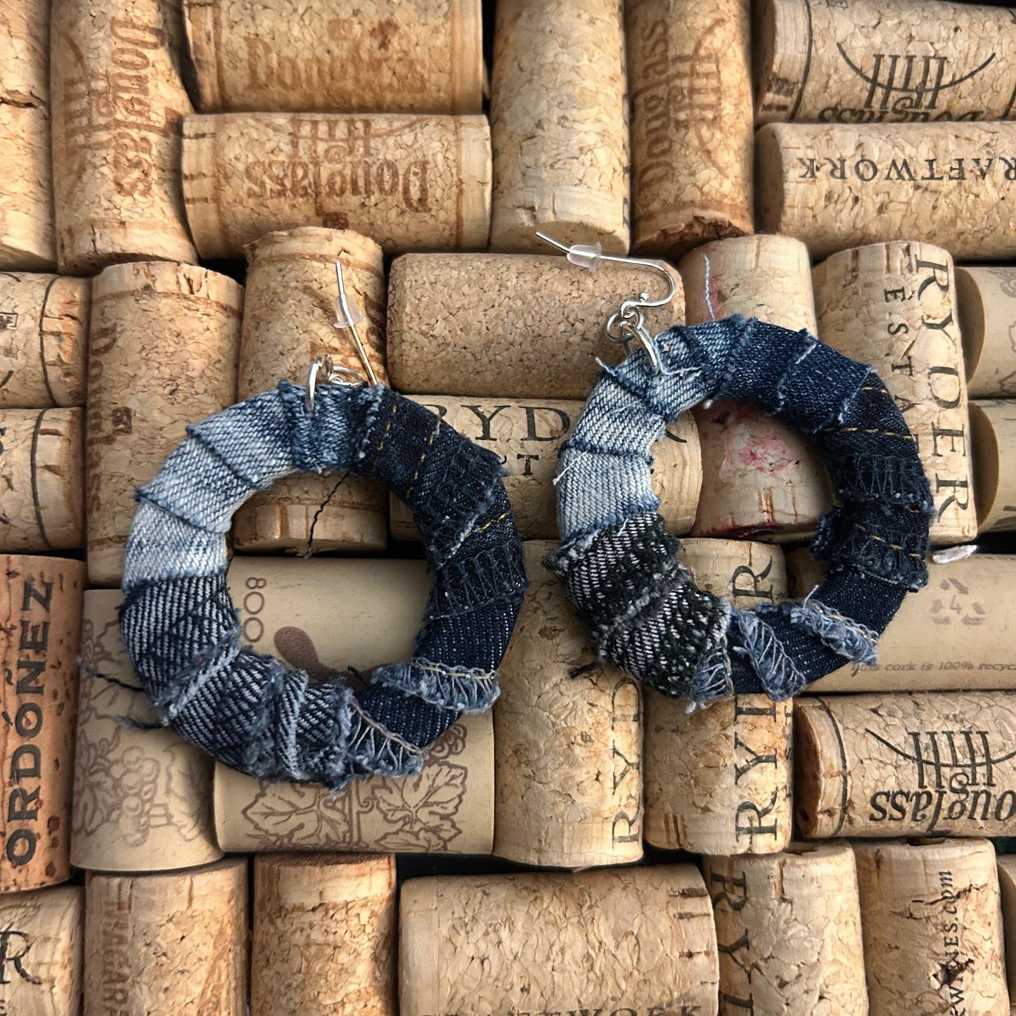 small denim hoop
