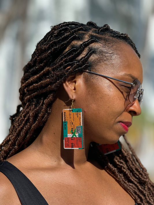 Boarding Pass earrings